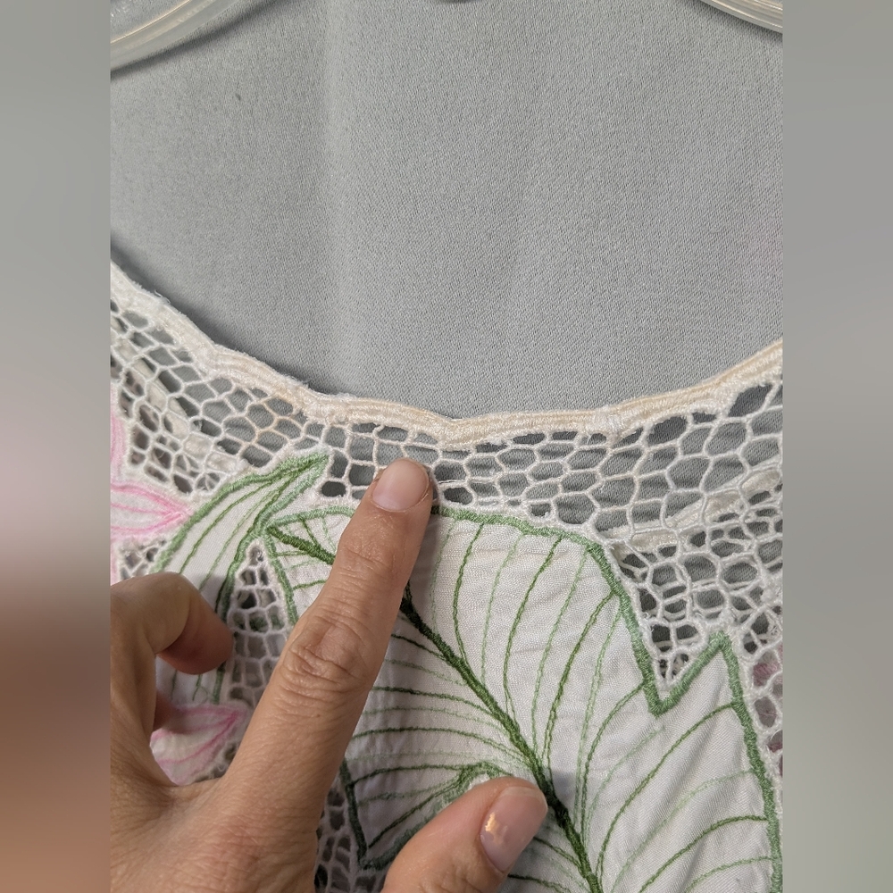 Vintage Floral Lace Women Top - Picture 5 of 8